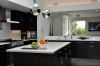 Modern kitchen cabinets with large island